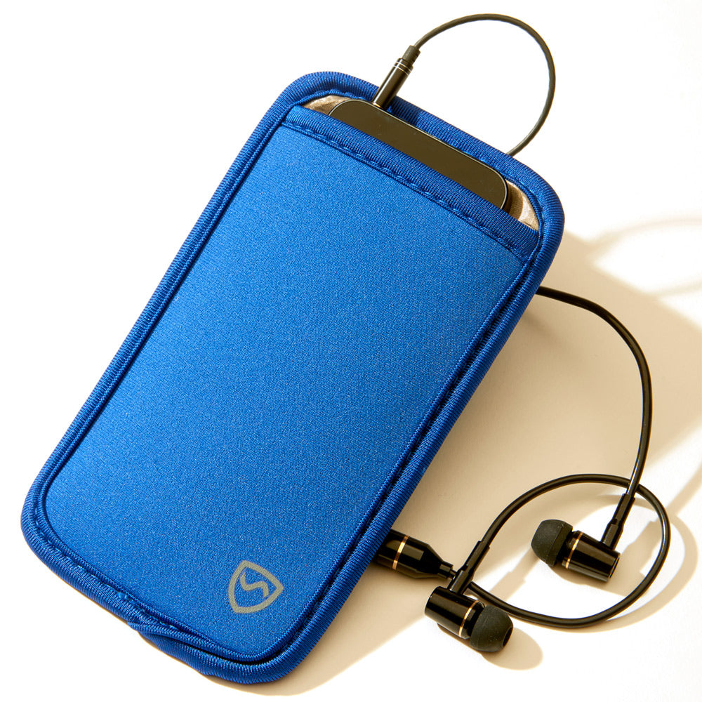SYB phone pouch in blue, medium size
