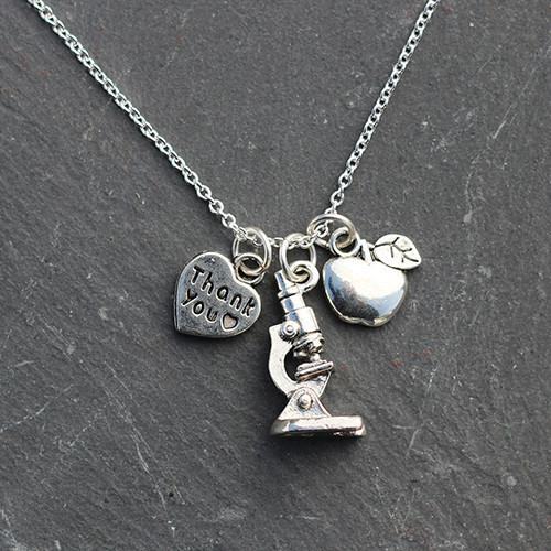 Science teacher necklace, main view